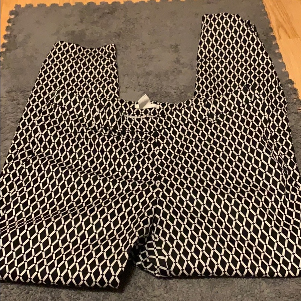 H&M Black and White, Dimond Pattern Slacks